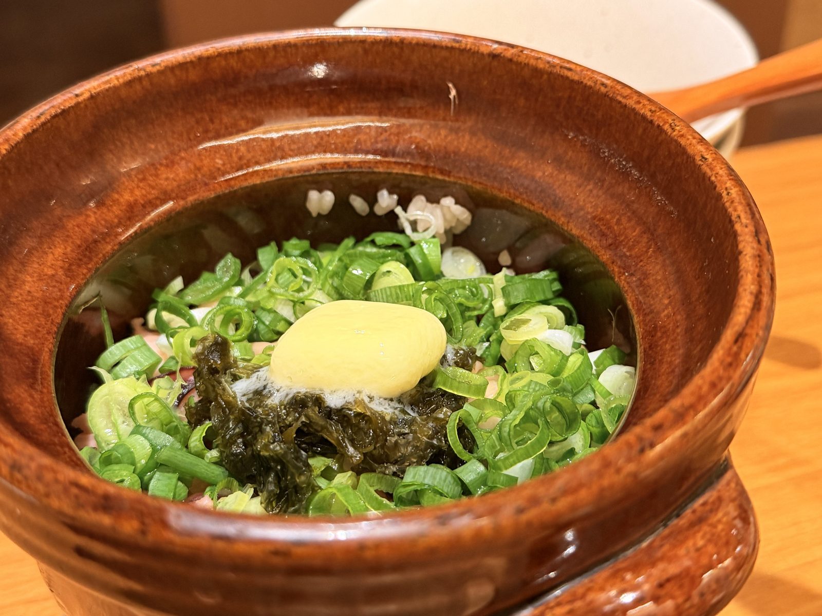 タコと青さ海苔バターの土鍋ご飯