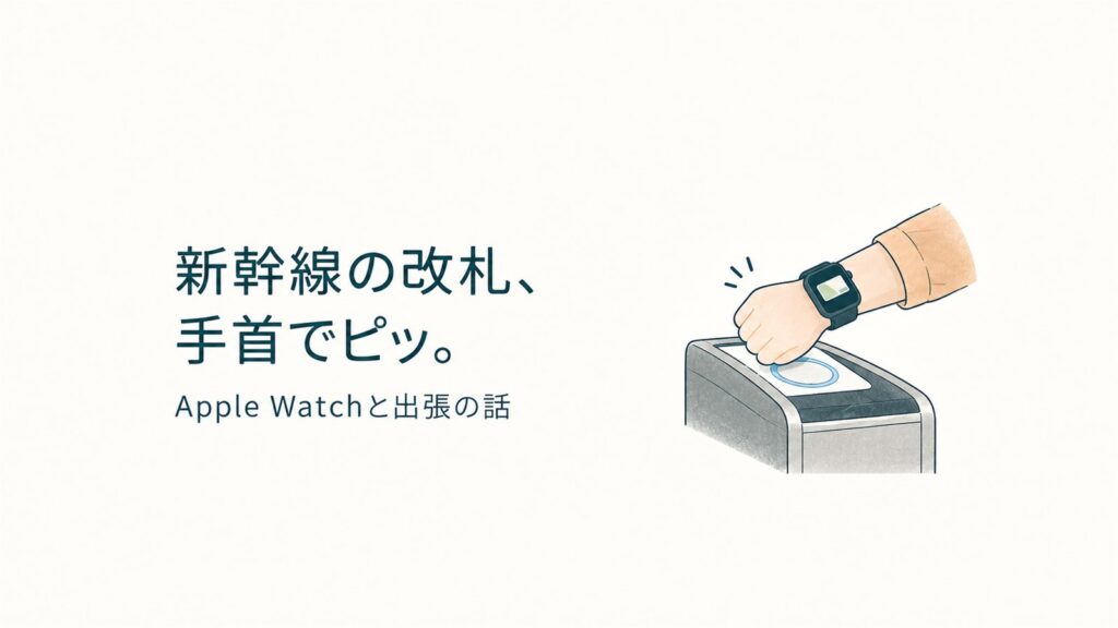 新幹線の改札、手首でピッ。Apple Watchと出張の話